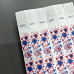 ID Wristbands Bands Tyvek (Paper) 3/4 Inch Fireworks Red & Blue
