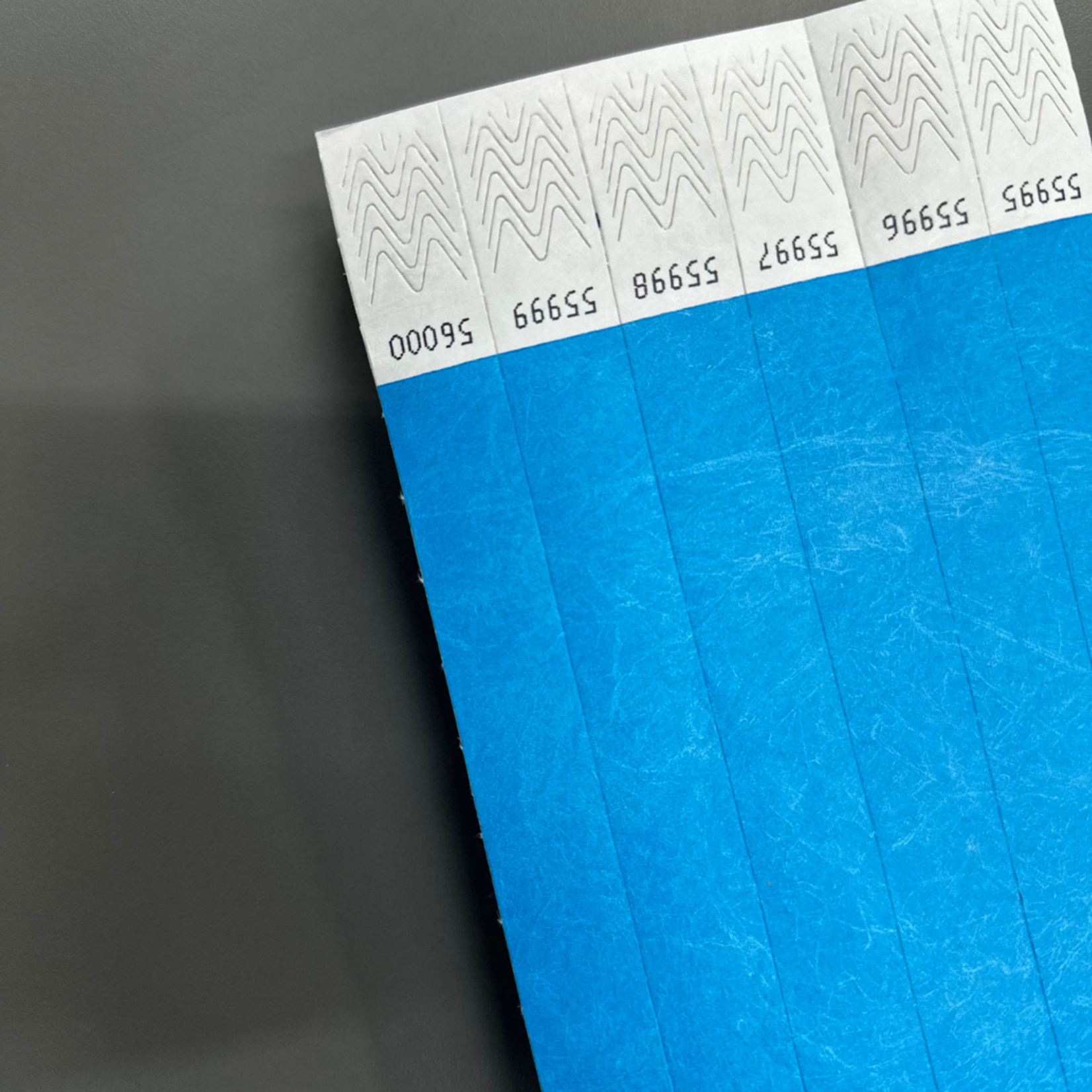 ID Wristbands Bands Tyvek (Paper) 3/4 Inch Neon Blue