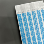 ID Wristbands Bands Tyvek (Paper) 3/4 Inch Neon Blue Pipes