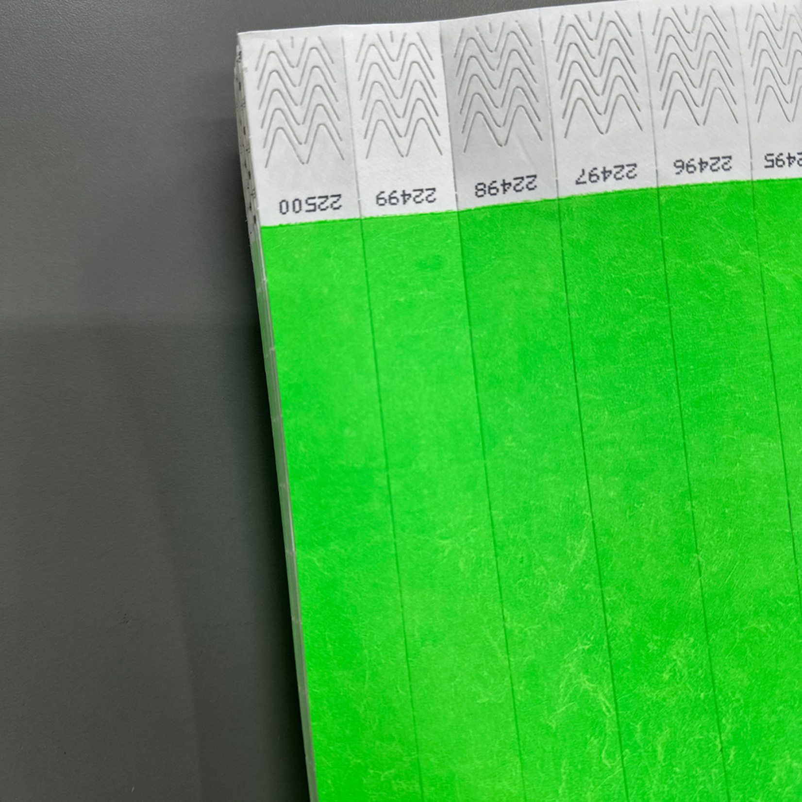 ID Wristbands Bands Tyvek (Paper) 3/4 Inch Neon Lime