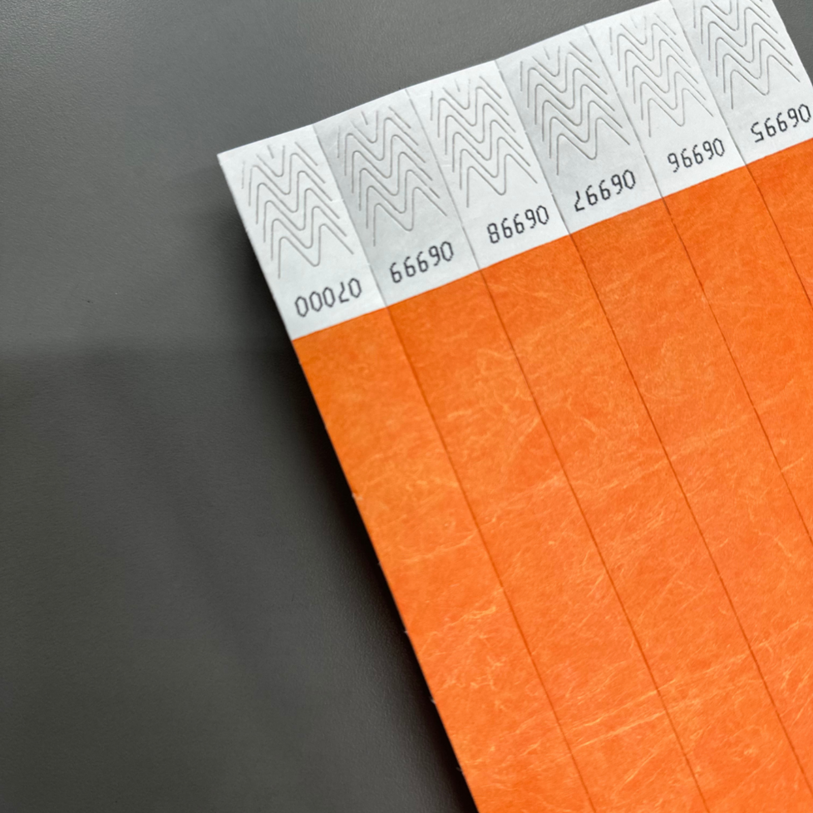 ID Wristbands Bands Tyvek (Paper) 3/4 Inch Neon Orange