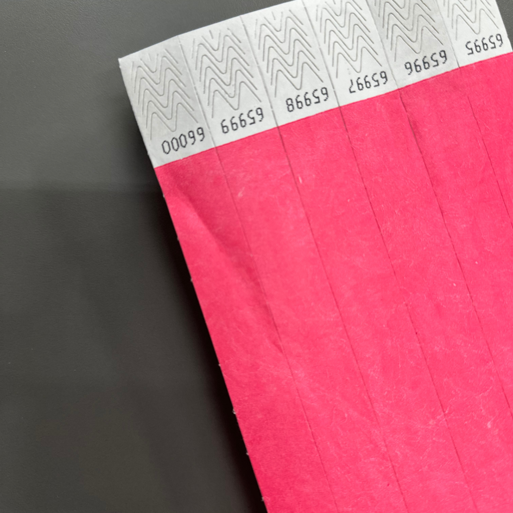 ID Wristbands Bands Tyvek (Paper) 3/4 Inch Neon Red