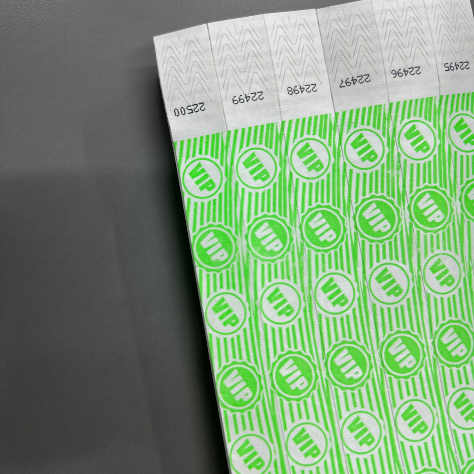 ID Wristbands Bands Tyvek (Paper) 3/4 Inch Neon Lime VIP