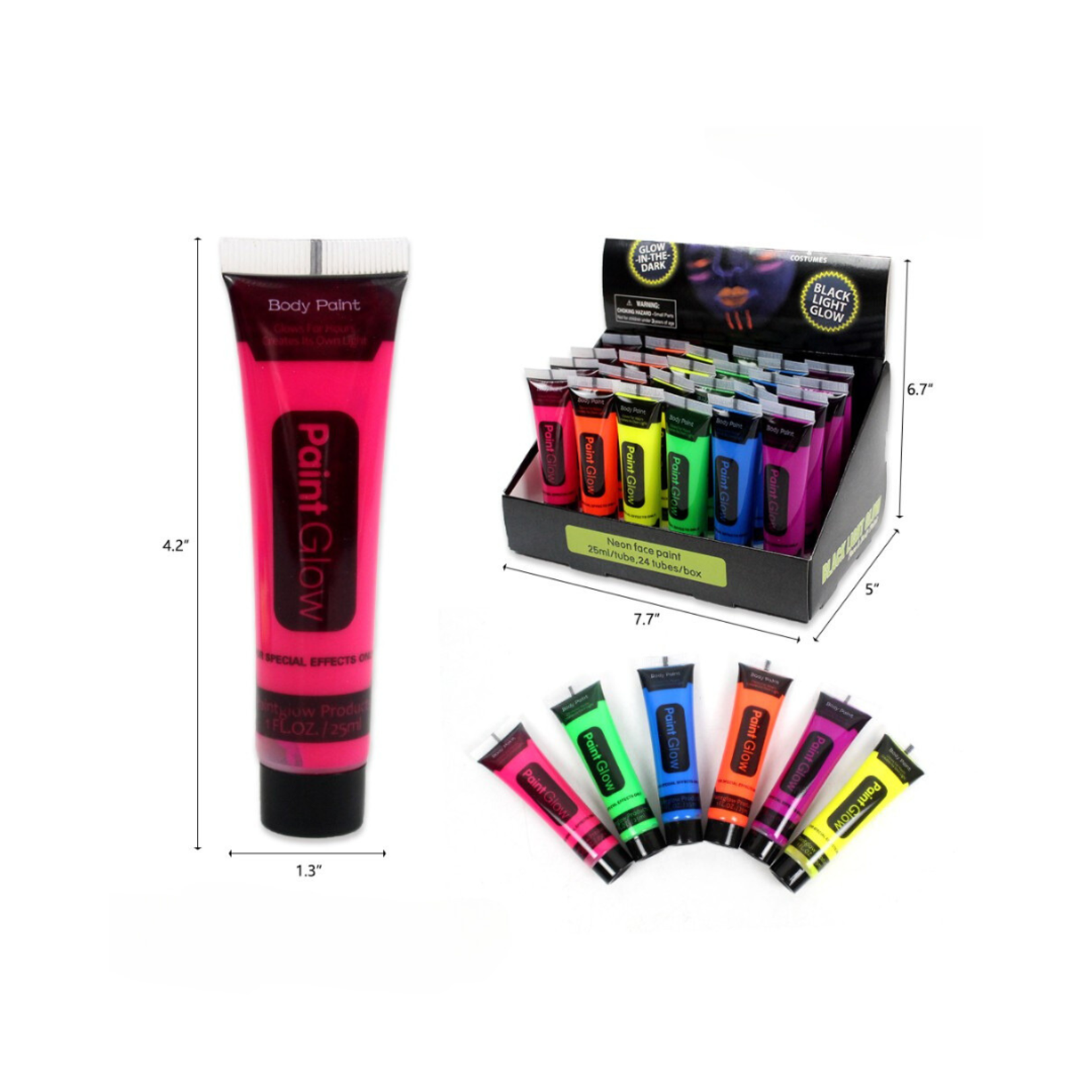 Glow In Dark Face Paint 4.2''