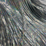 Drapery Fringe 15” drop x 20ft -  Holographic Silver