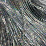 Drapery Fringe 15” drop x 20ft -  Holographic Silver