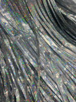 Drapery Fringe 15” drop x 20ft -  Holographic Silver