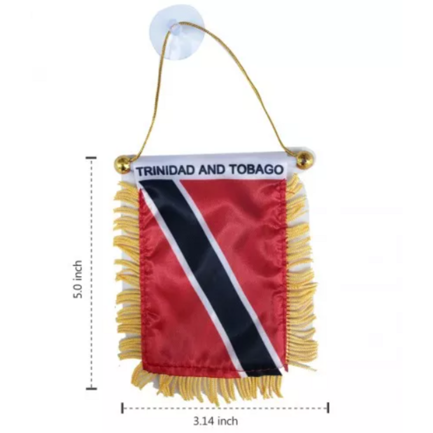 Flag-Window Hanging 5" x 3.5" Trinidad and Tobago