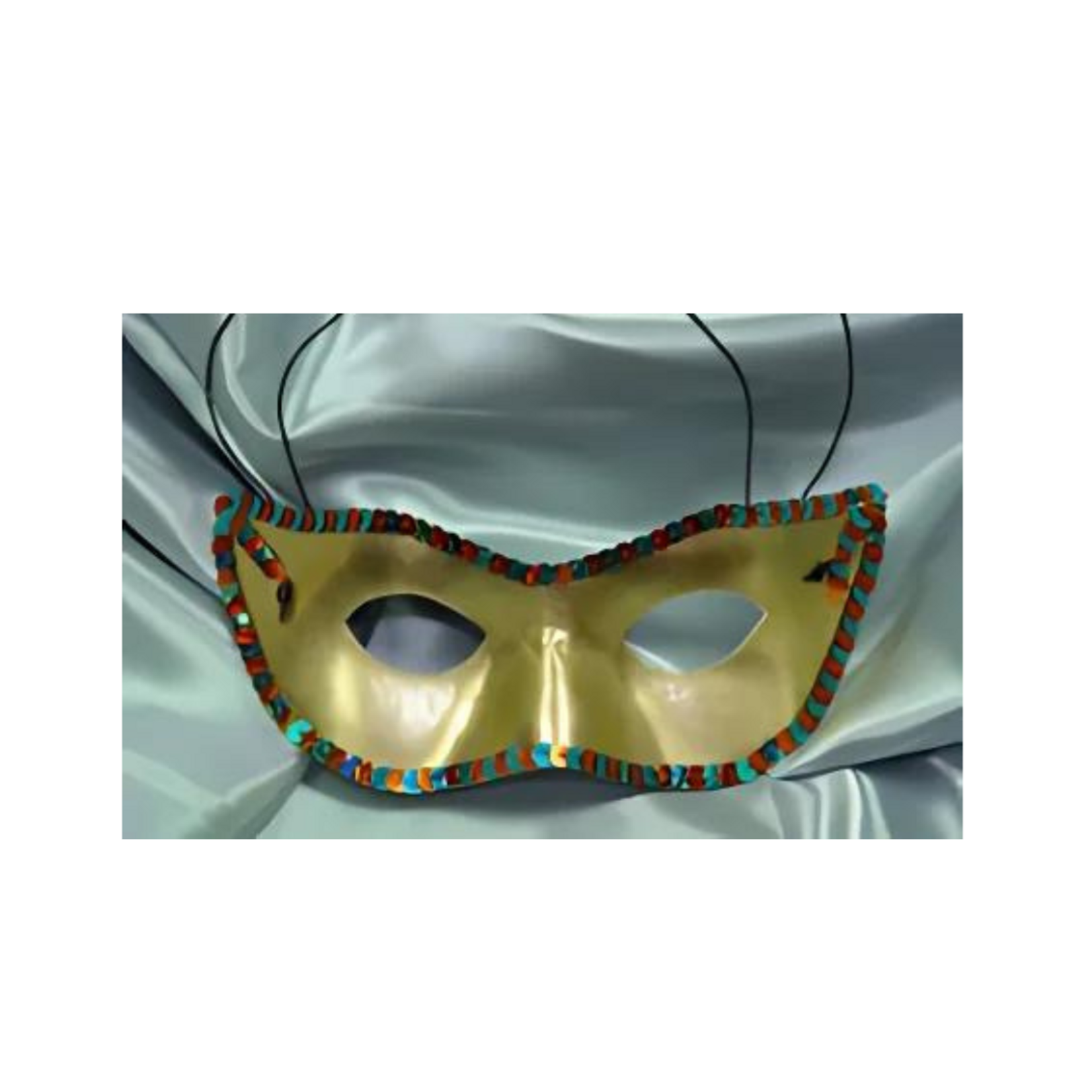 Party Eye masks with Sequin edging Silver