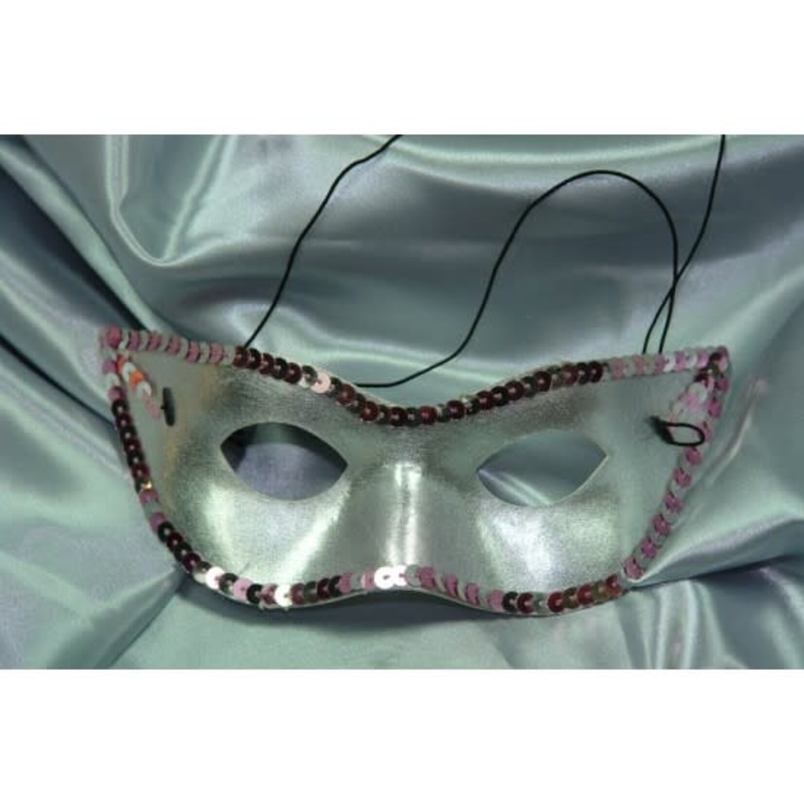 Party Eye masks with Sequin edging Silver