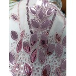Poly Mesh with Embroidery Sequins 49-51 Inches (yard) Pink
