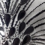 Poly Mesh with Embroidery Sequins 49-51 Inches (yard) Black
