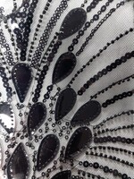 Poly Mesh with Embroidery Sequins 49-51 Inches (yard) Black