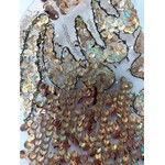 Poly Mesh with Embroidery spangle Lace 49-51 Inches (yard) Gold