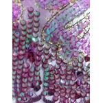 Poly Mesh with Embroidery spangle Lace 49-51 Inches (yard) Dark Plum