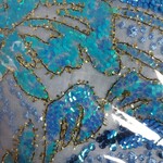Poly Mesh with Embroidery spangle Lace 49-51 Inches (yard) Blue