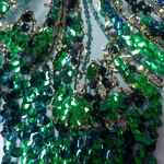 Poly Mesh with Embroidery spangle Lace 49-51 Inches (yard) Green