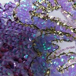 Poly Mesh with Embroidery spangle Lace 49-51 Inches (yard) Lilac