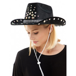 Cowgirl Hat Black With Diamonds