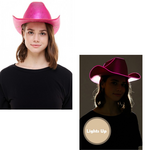 Cowboy Hat Hot Pink - Neon Light