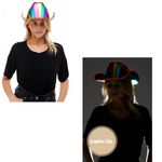Cowboy Hat Rainbow - Neon Light