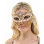Mask Pink Jewelled With Chains