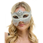 Mask Silver Jewelled With Chains
