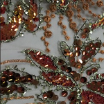 Poly Mesh with Embroidery spangle Lace 49-51 Inches (yard) Copper