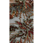 Poly Mesh with Embroidery spangle Lace 49-51 Inches (yard) Copper