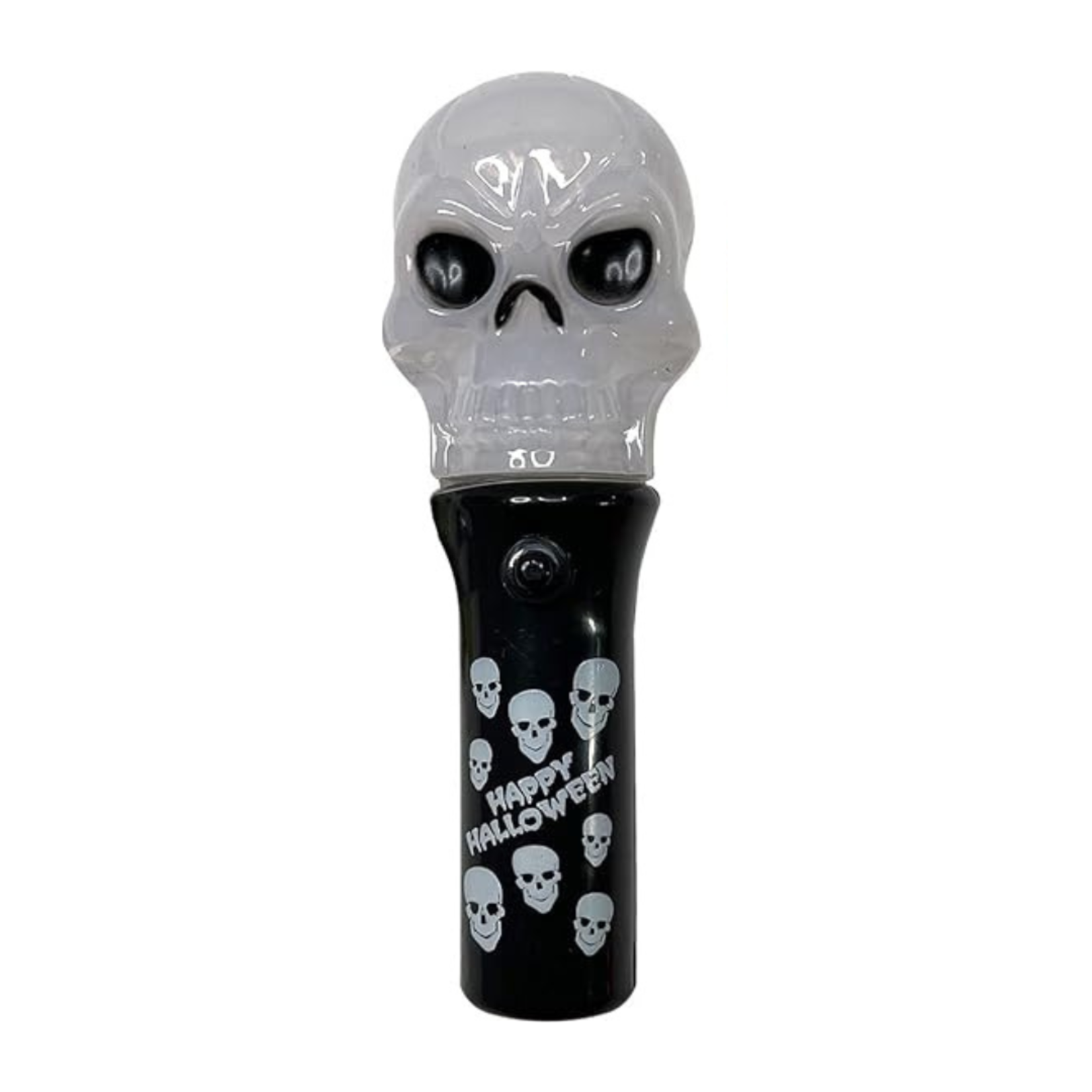 LIGHT UP HALLOWEEN  SPINNER NECKLACE 5"- SKULL