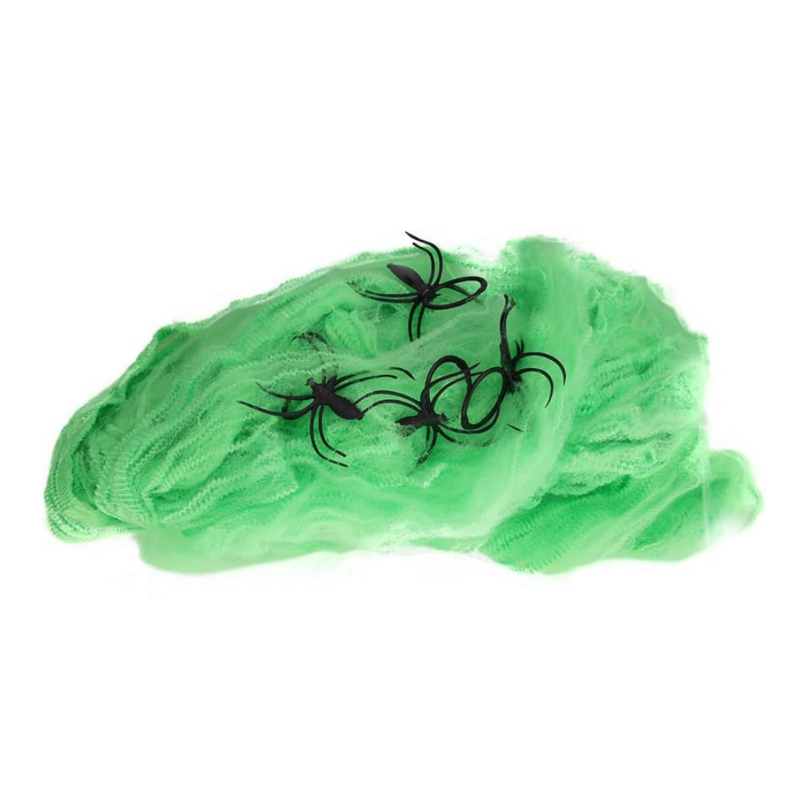 HALLOWEEN NEON SPIDER WEB 2OZ - GREEN