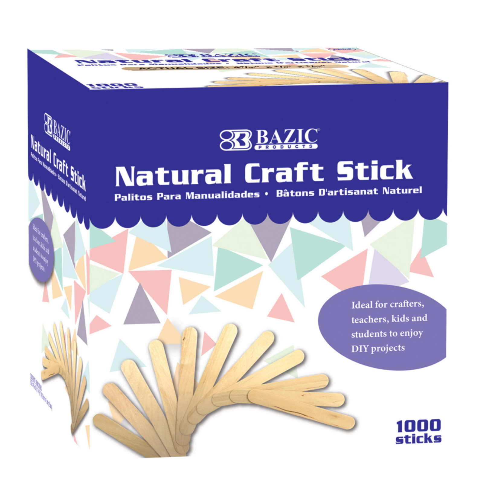 BAZIC Natural Craft Stick (1000 /box)