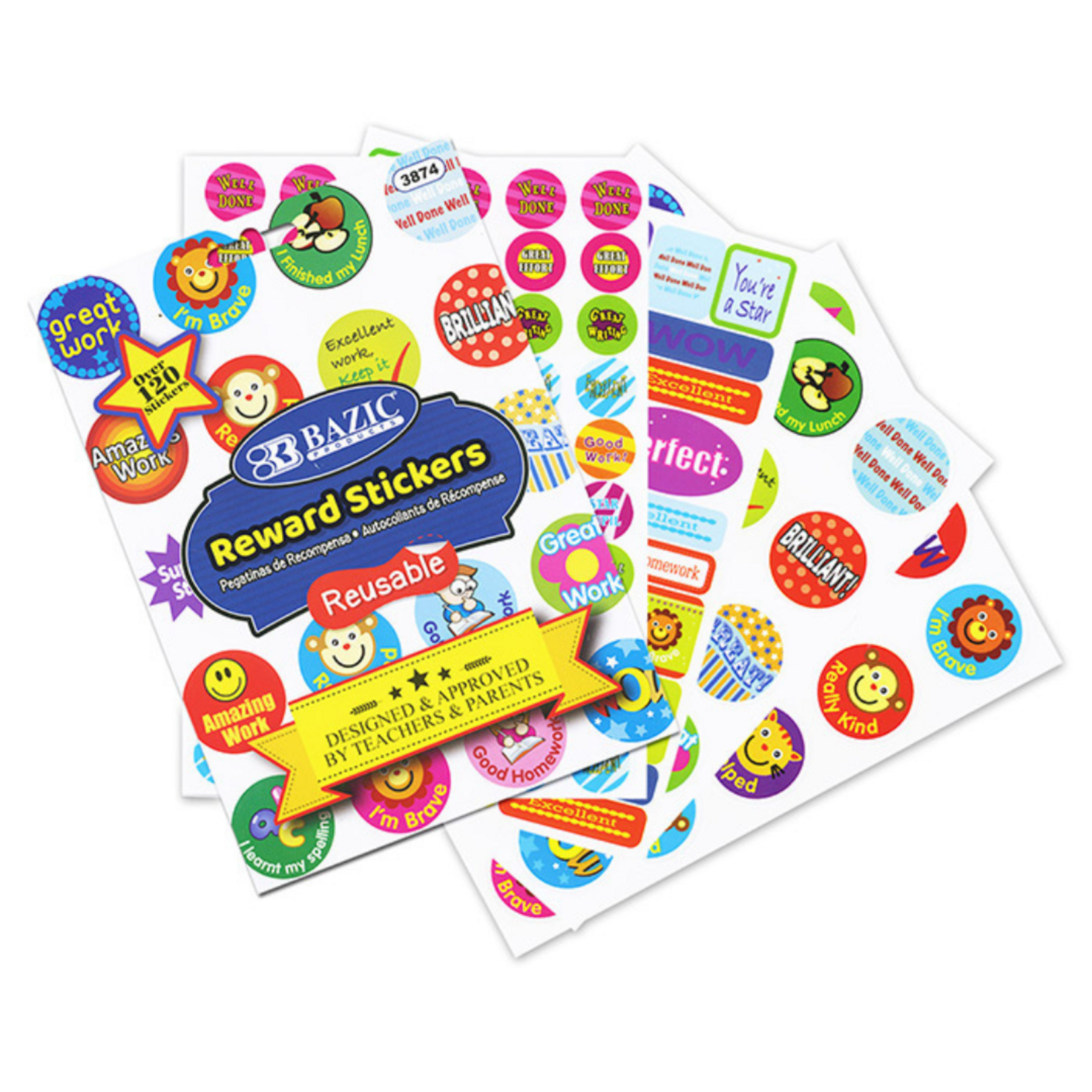 Bazic Reward Plastic Sticker Book