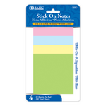 Bazic 50 Ct. 3" x 3" Stick on notes (4/pack)