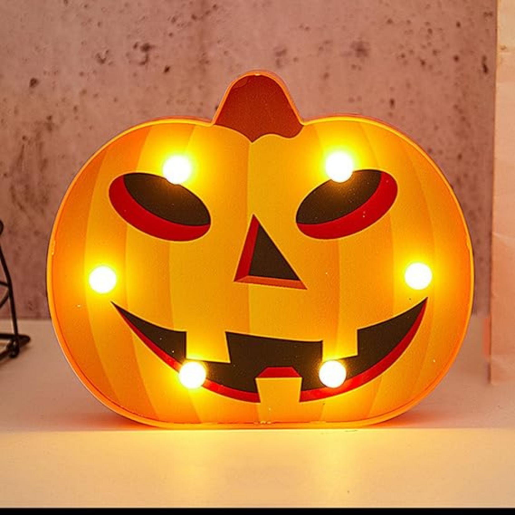 HALLOWEEN LED DECOR 7"- PUMPKIN