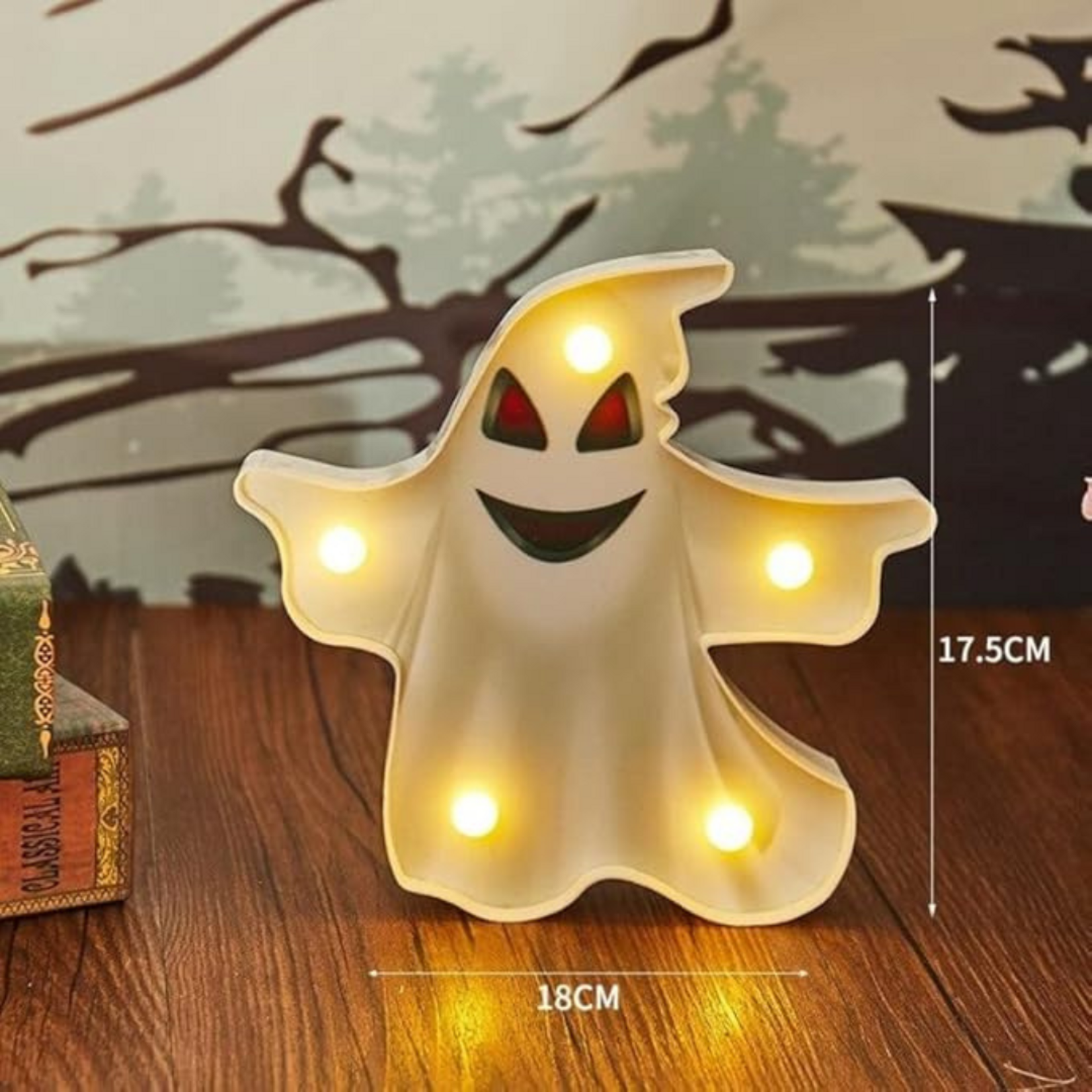 HALLOWEEN LED DECOR 7"- GHOST