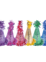 Giant 15" Happy New Year Asst Color Superstar Foil Hat