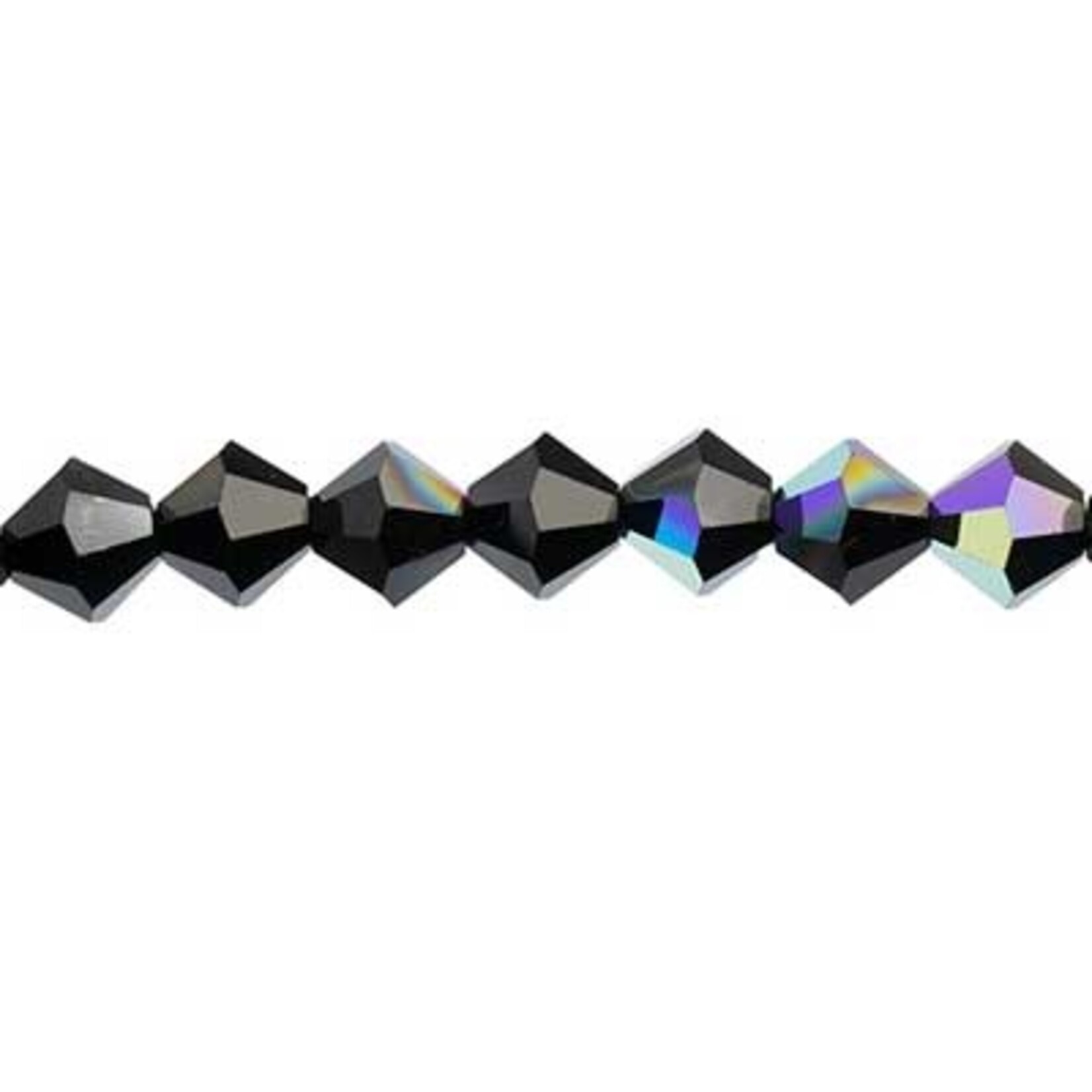 Preciosa Strand Rondell 4mm (31 Pieces) Jet AB