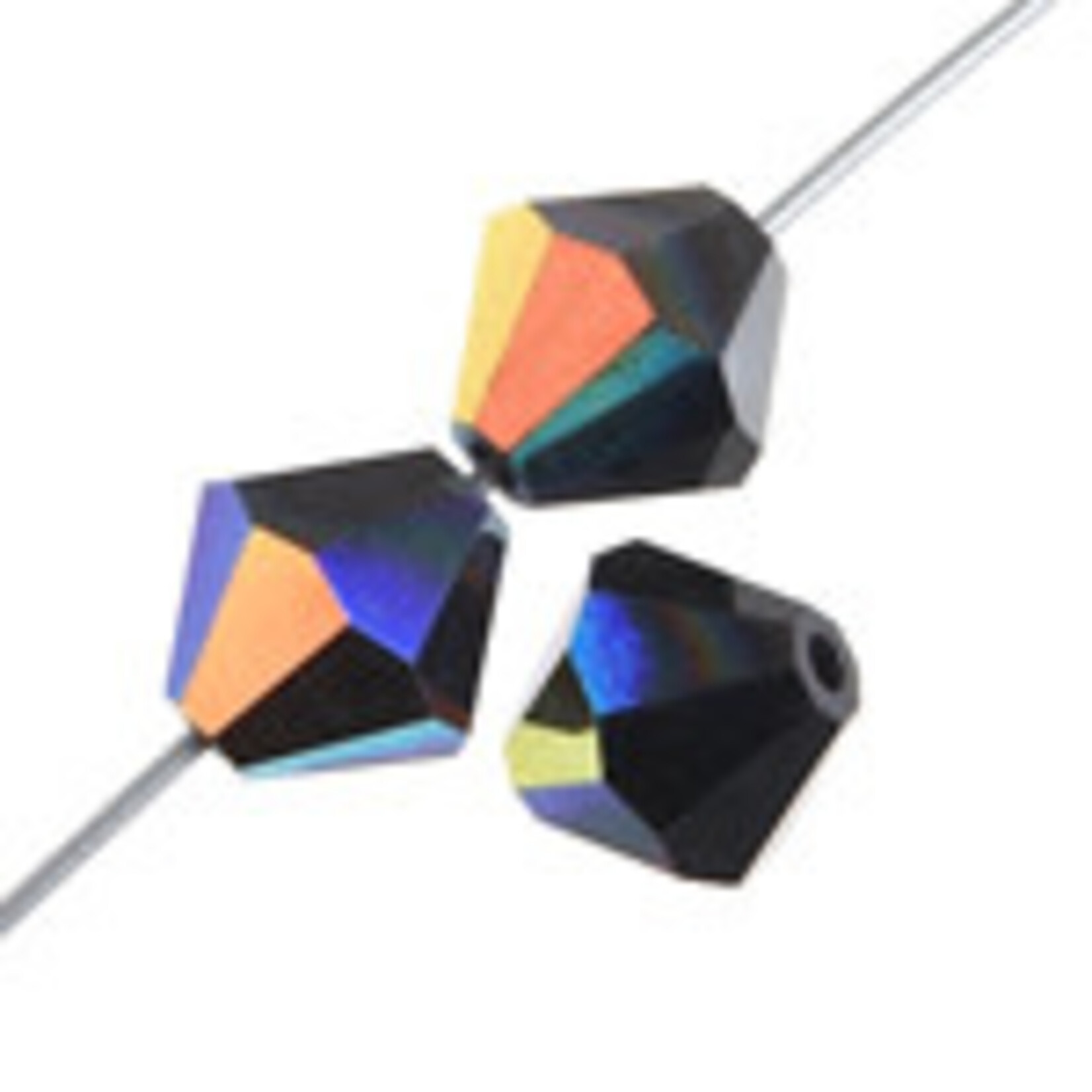 Preciosa Strand Rondell 4mm (31 Pieces) Jet AB