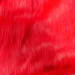 Plush Solid - Long Hair Fabric 58 Inches Red