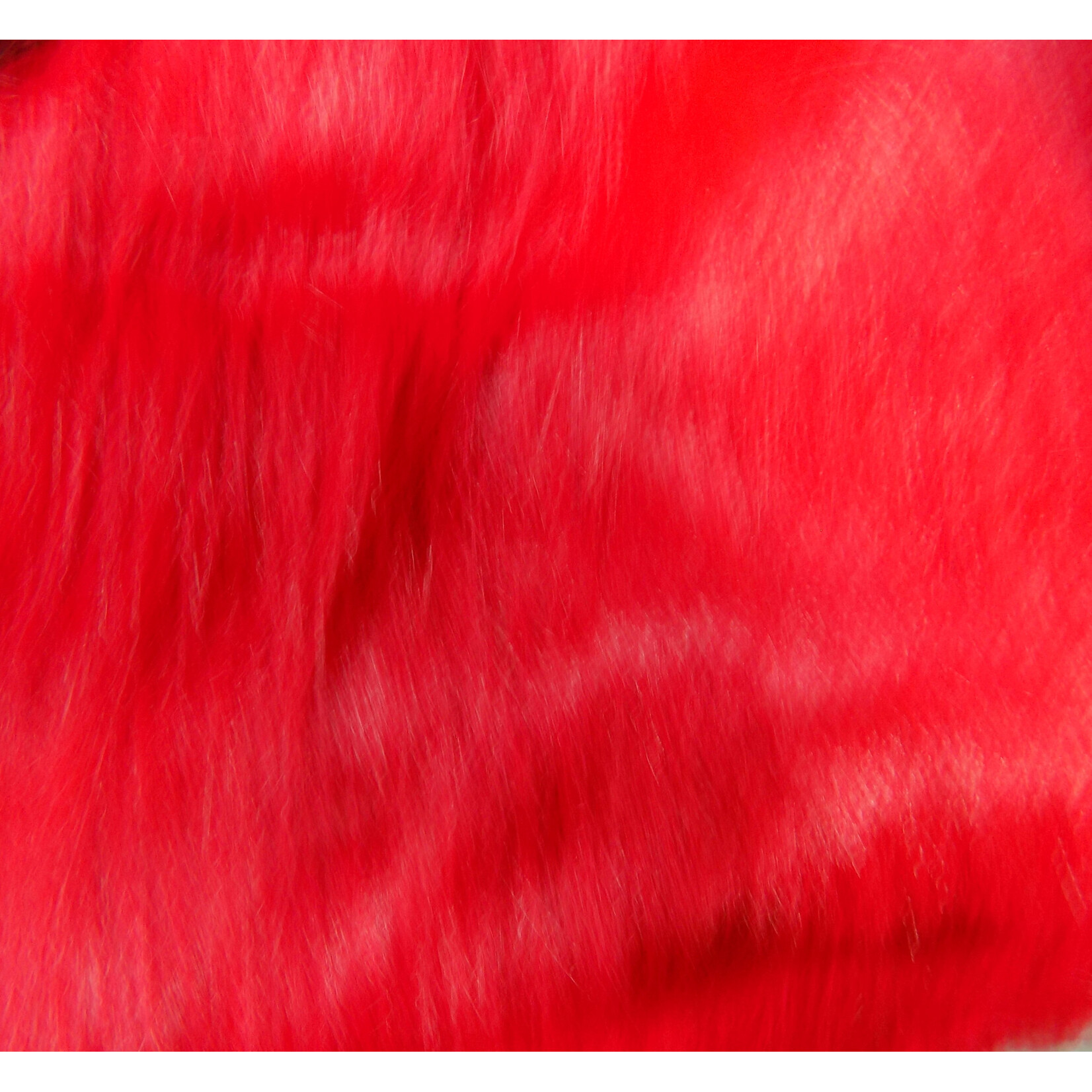 Plush Solid - Long Hair Fabric 58 Inches Red