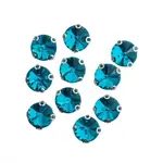 Crystal Lane DIY Sew on Rhinestone 10mm Silver/ Teal 20pcs