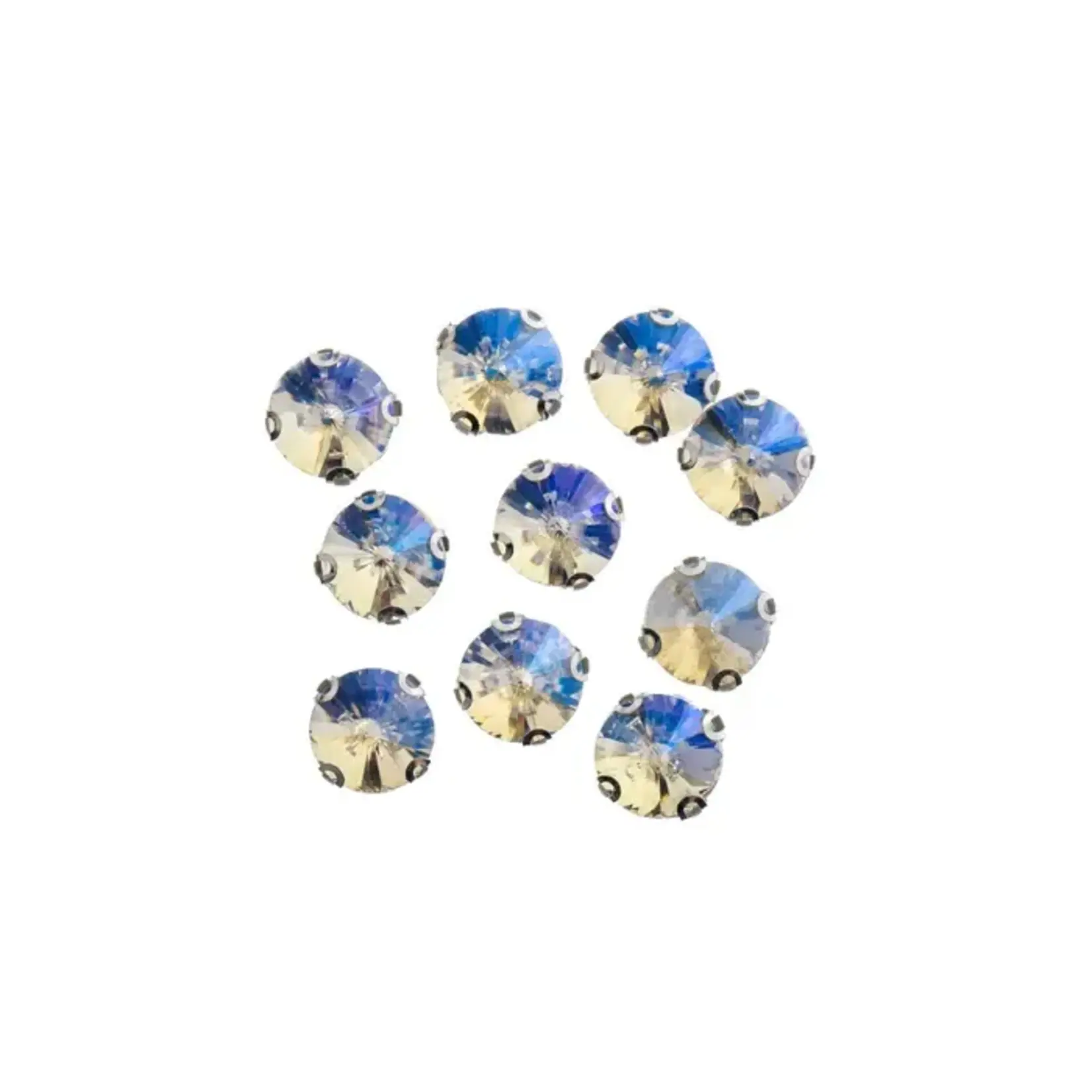 Crystal Lane DIY Sew on Rhinestone 10mm Silver/Crystal Satin 20pcs