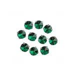 Crystal Lane DIY Sew on Rhinestone 10mm Silver/Emerald 20pcs