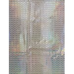 Spandex Patterned Holographic  - Silver on White