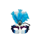 Peacock Masquerade Mask - Turquoise