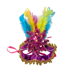 Fancy Sequins Masquerade Mask - Fuchsia