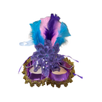 Fancy Sequins Masquerade Mask - Purple