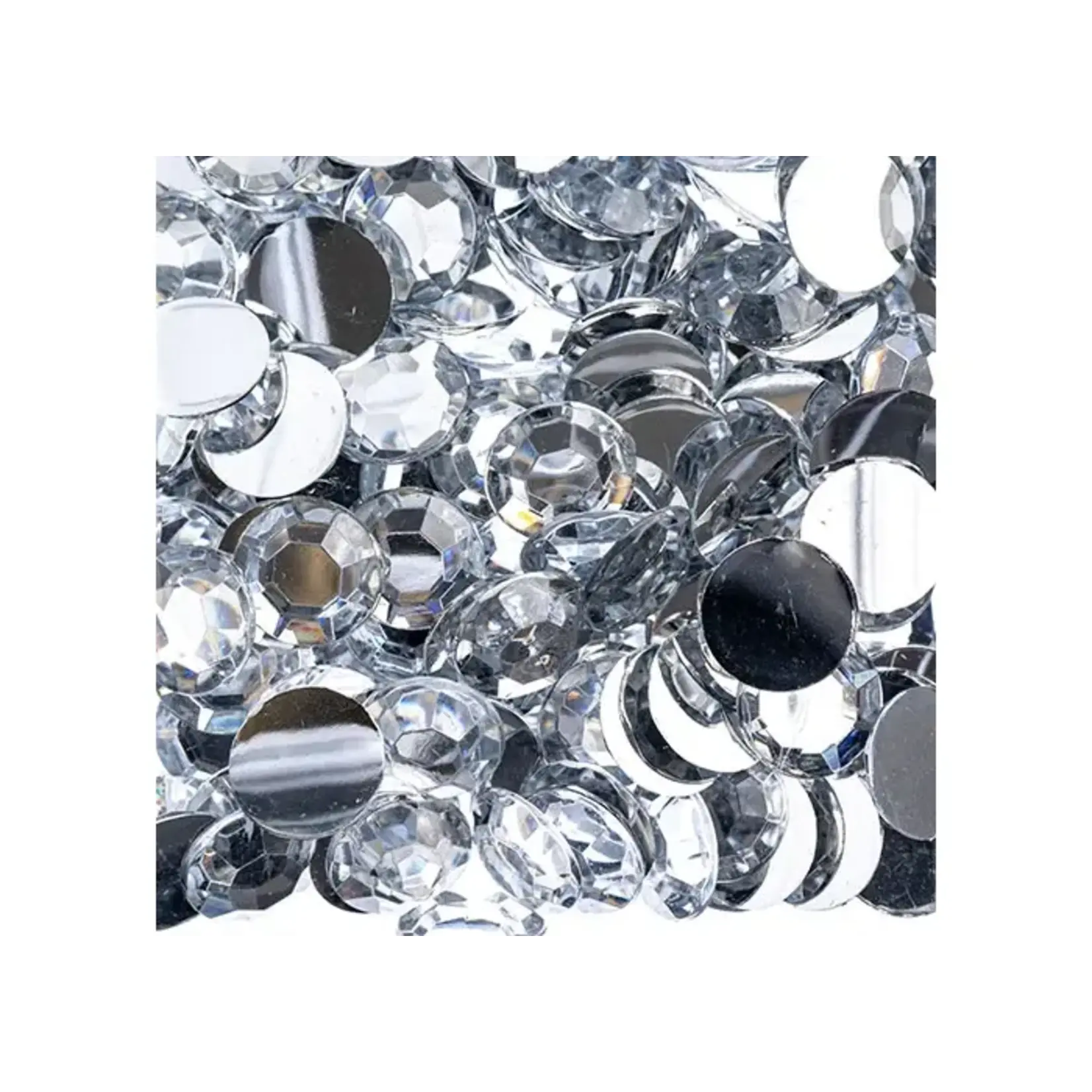 Acrylic Round Flat Back Rhinestones 10mm Crystal 500pcs