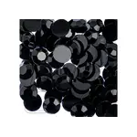 Acrylic Round Flat Back Rhinestones 10mm Black